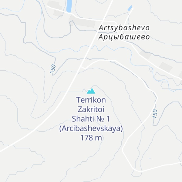 Map of Terrikon Zakritoi Shahti № 1 (Arcibashevskaya)