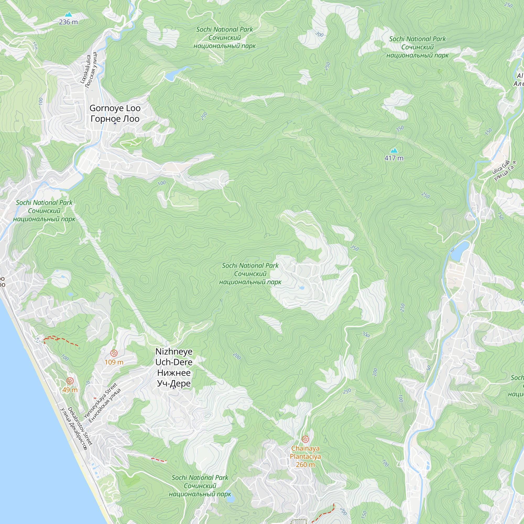 Rosh'a Sekvoiya map