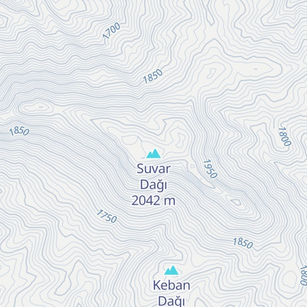 Map of Suvar Dağı
