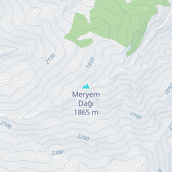 Map of Meryem Dağı