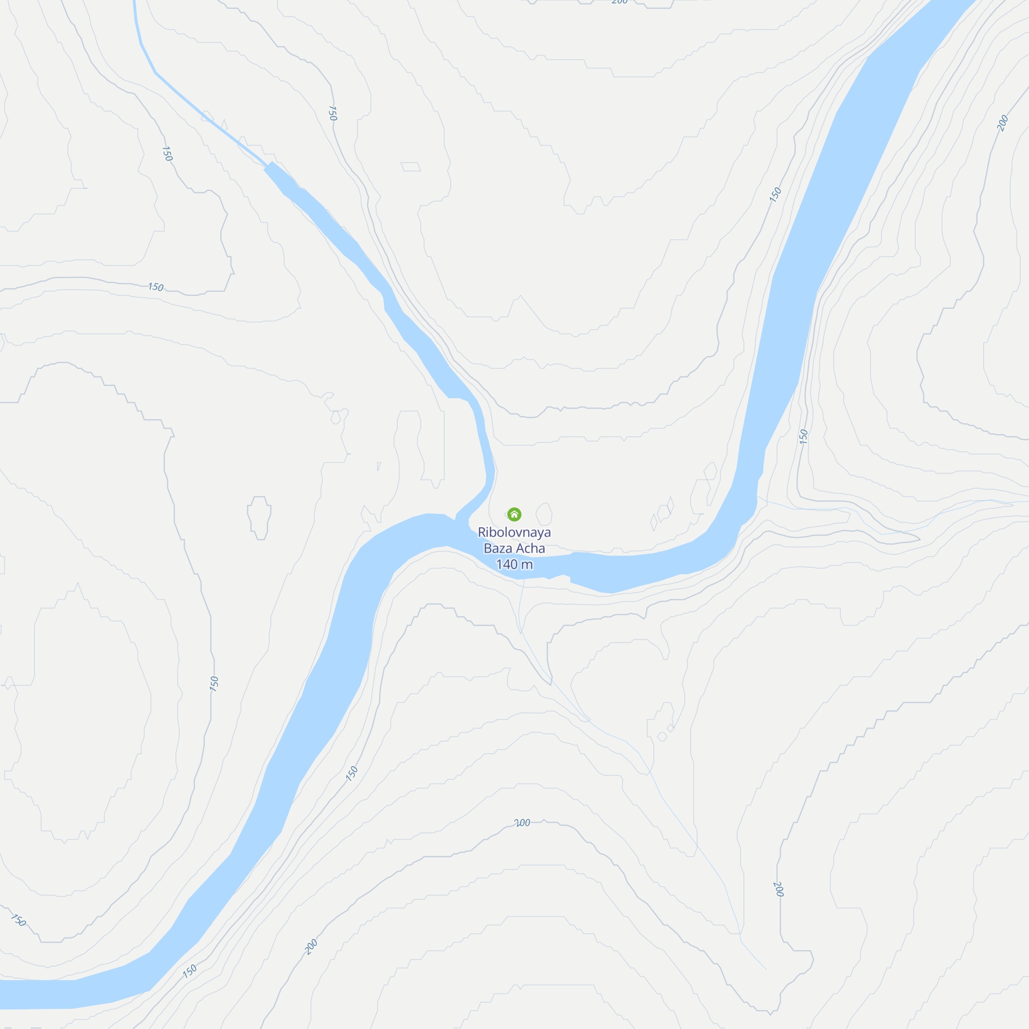Ribolovnaya Baza Acha map