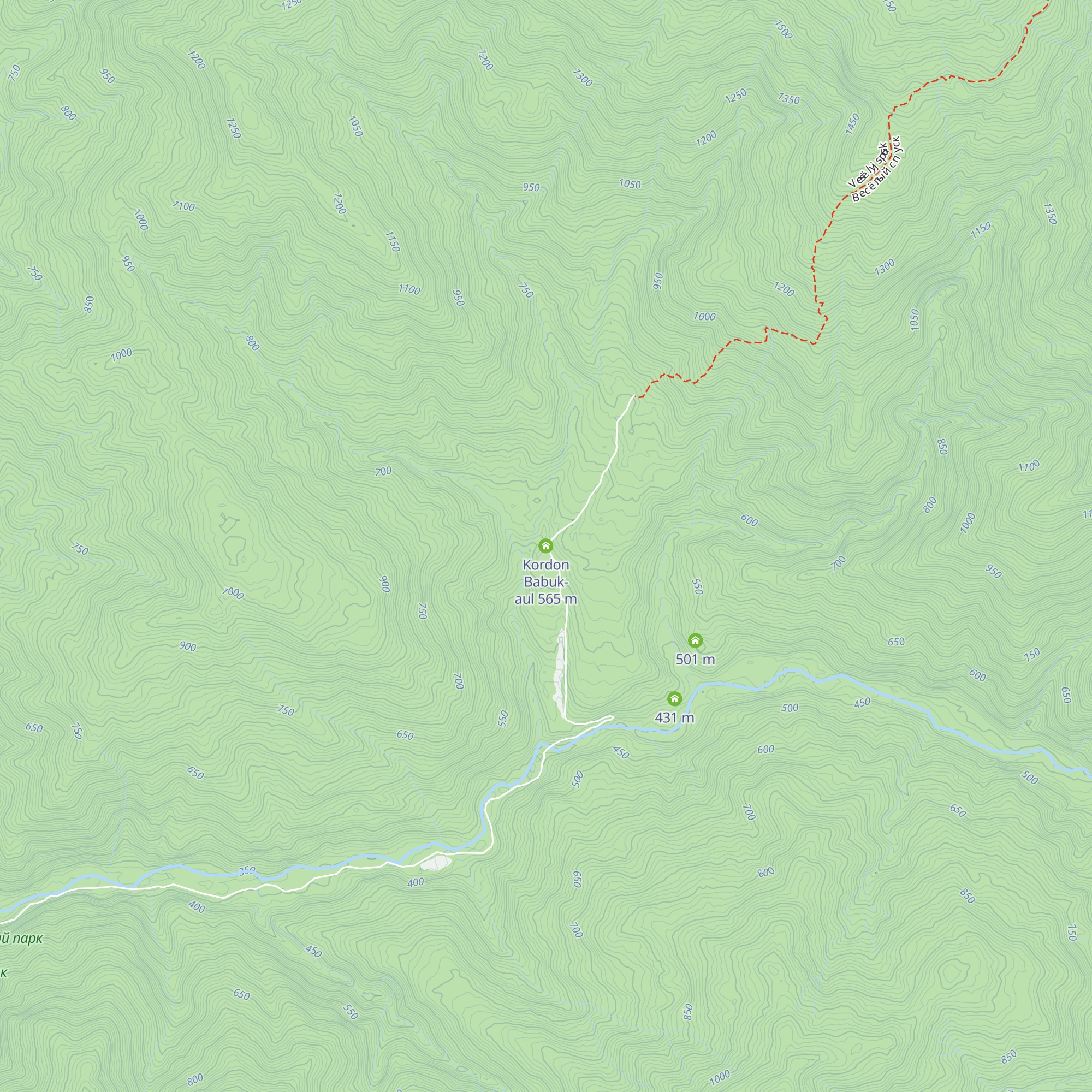 Kordon Babuk-aul map