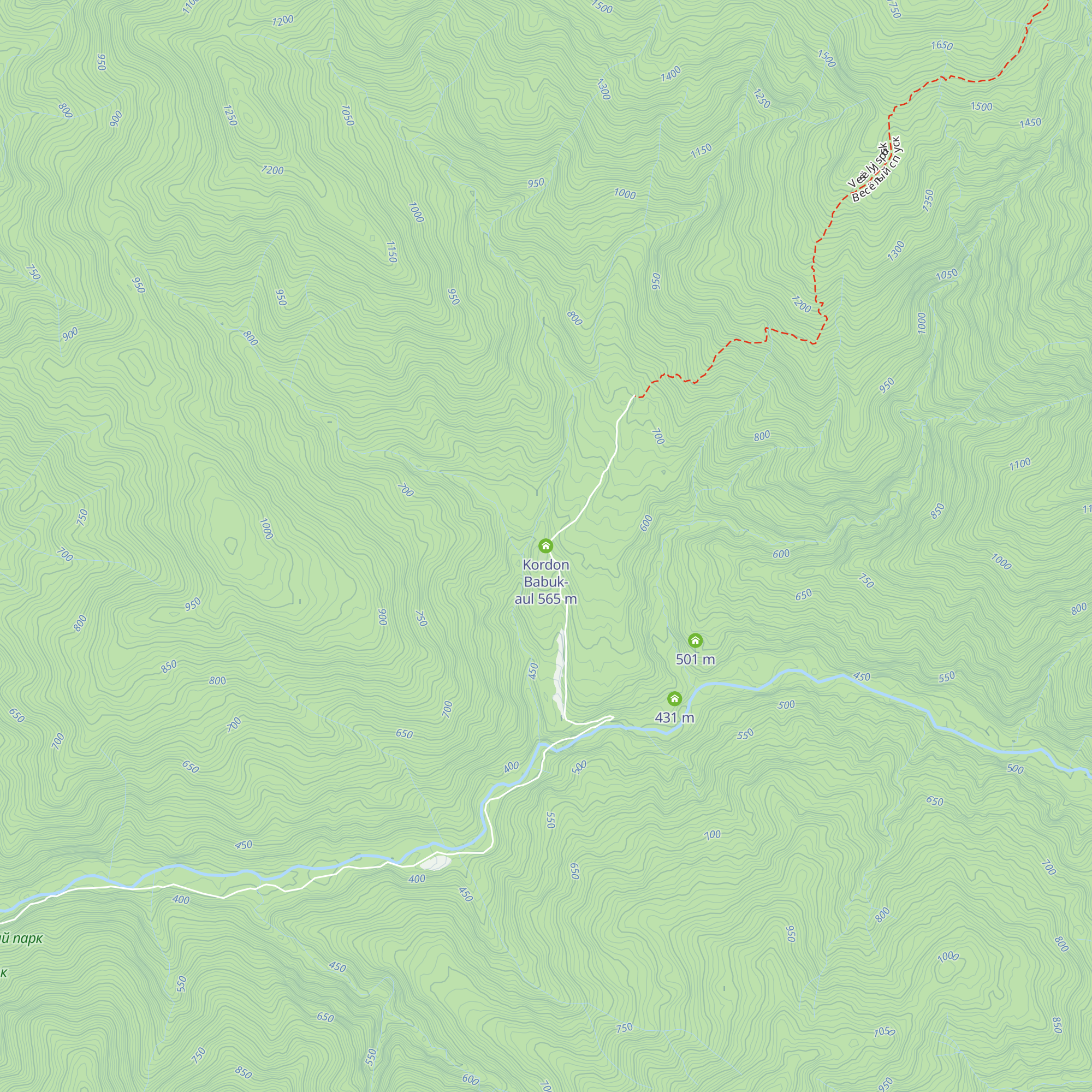 Kordon Babuk-aul map