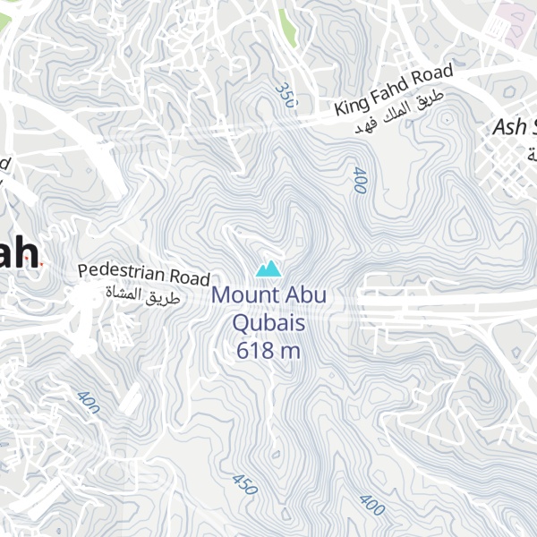 Map of Mount Abu Qubais