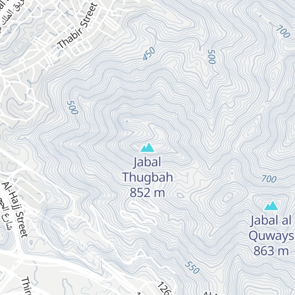 Map of Jabal Thugbah