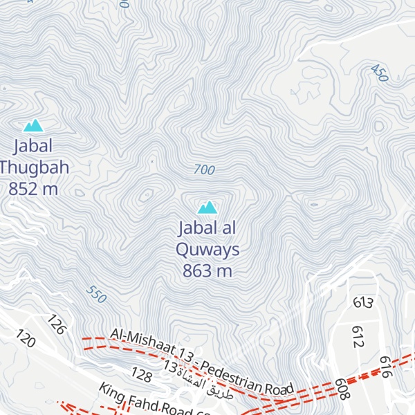 Map of Jabal al Quways