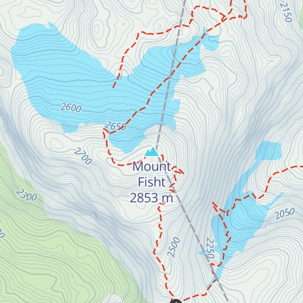 Map of Mount Fisht