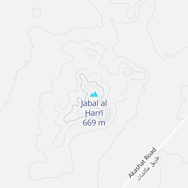 Map of Jabal al Ḩarrī