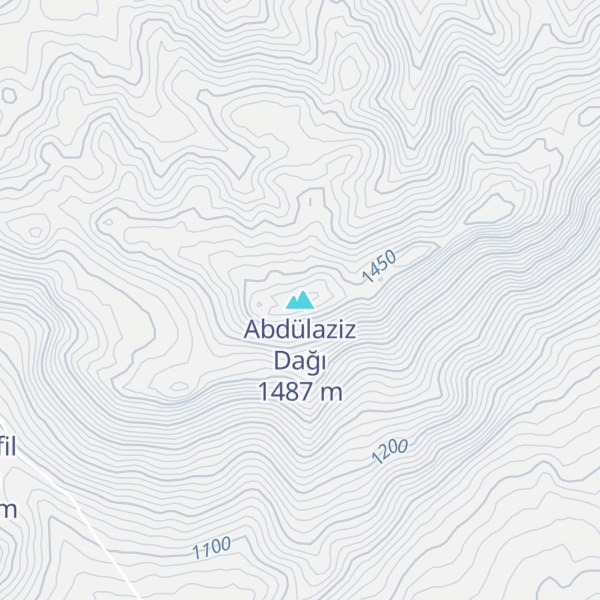 Map of Abdülaziz Dağı