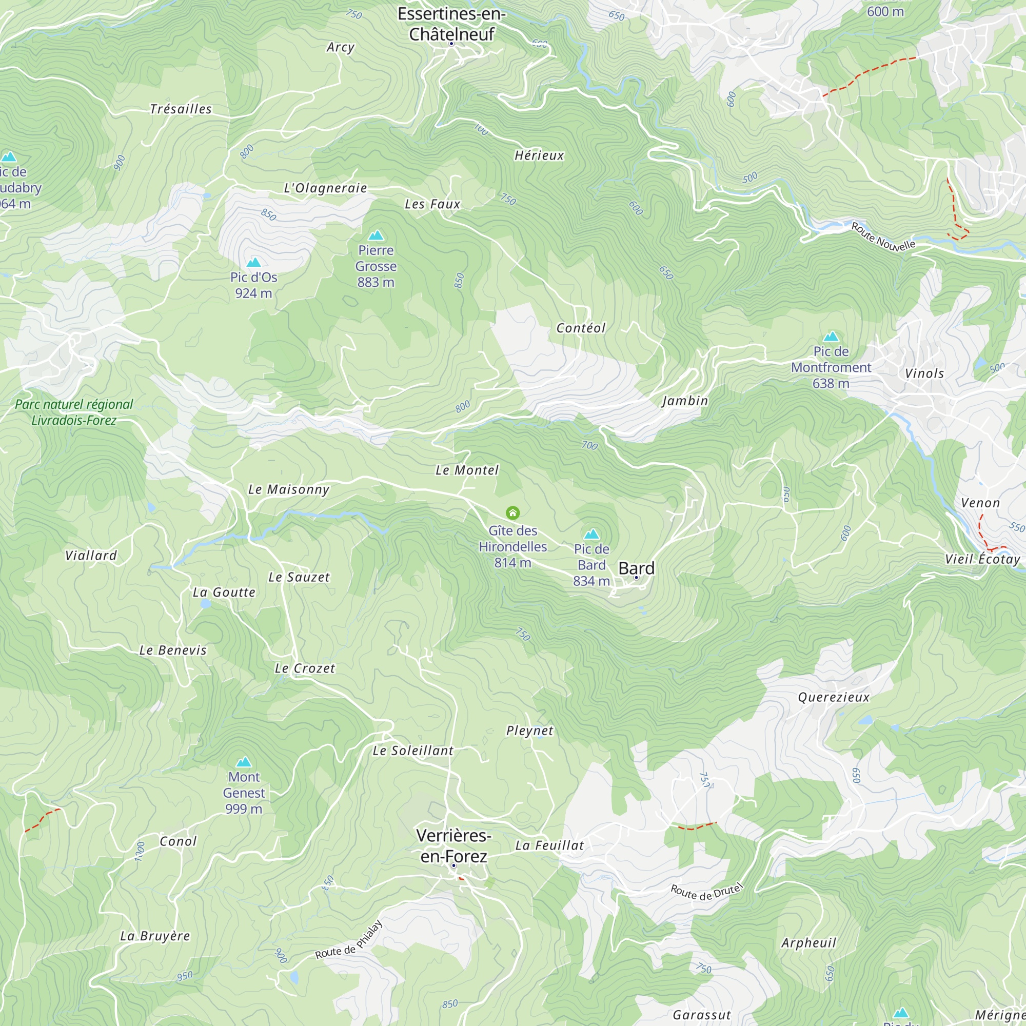 Gîte des Hirondelles map