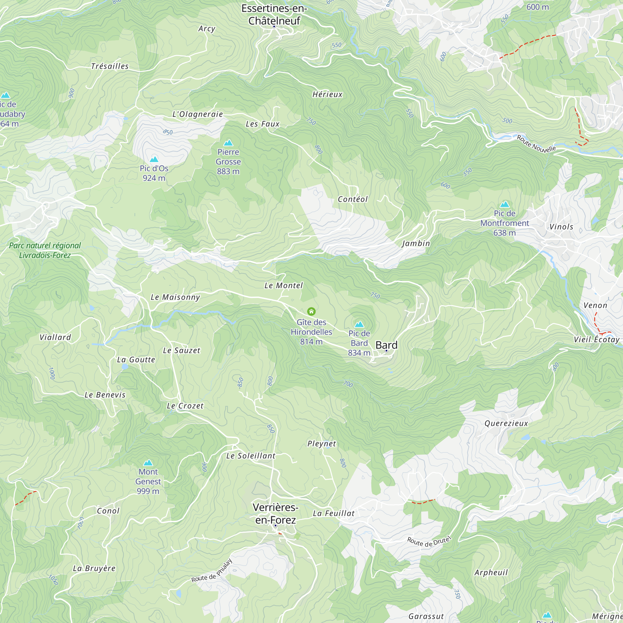 Gîte des Hirondelles map