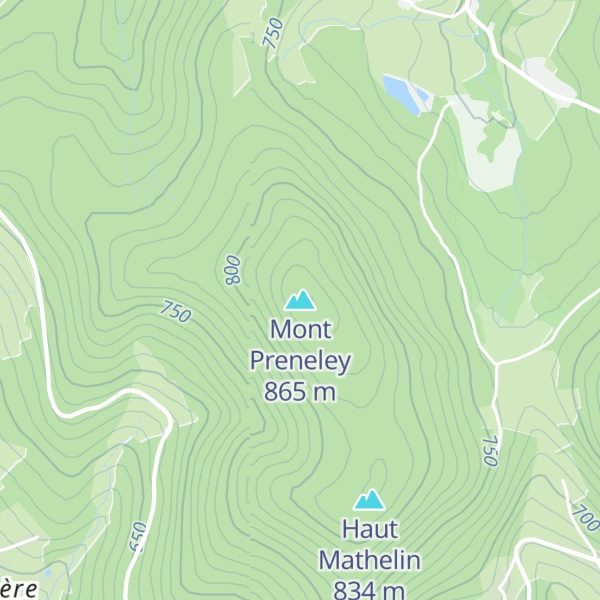 Map of Mont Preneley