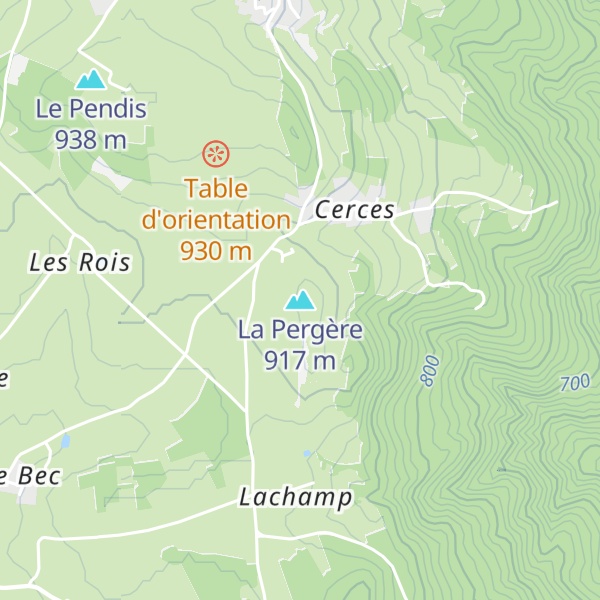 Map of La Pergère