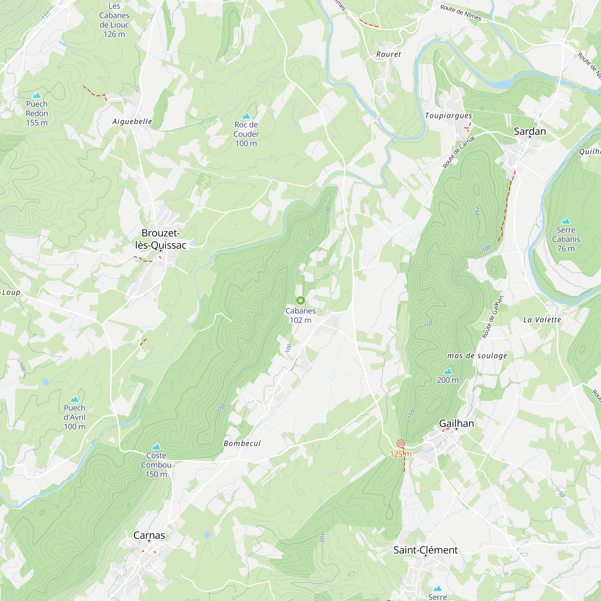 Cabanes map