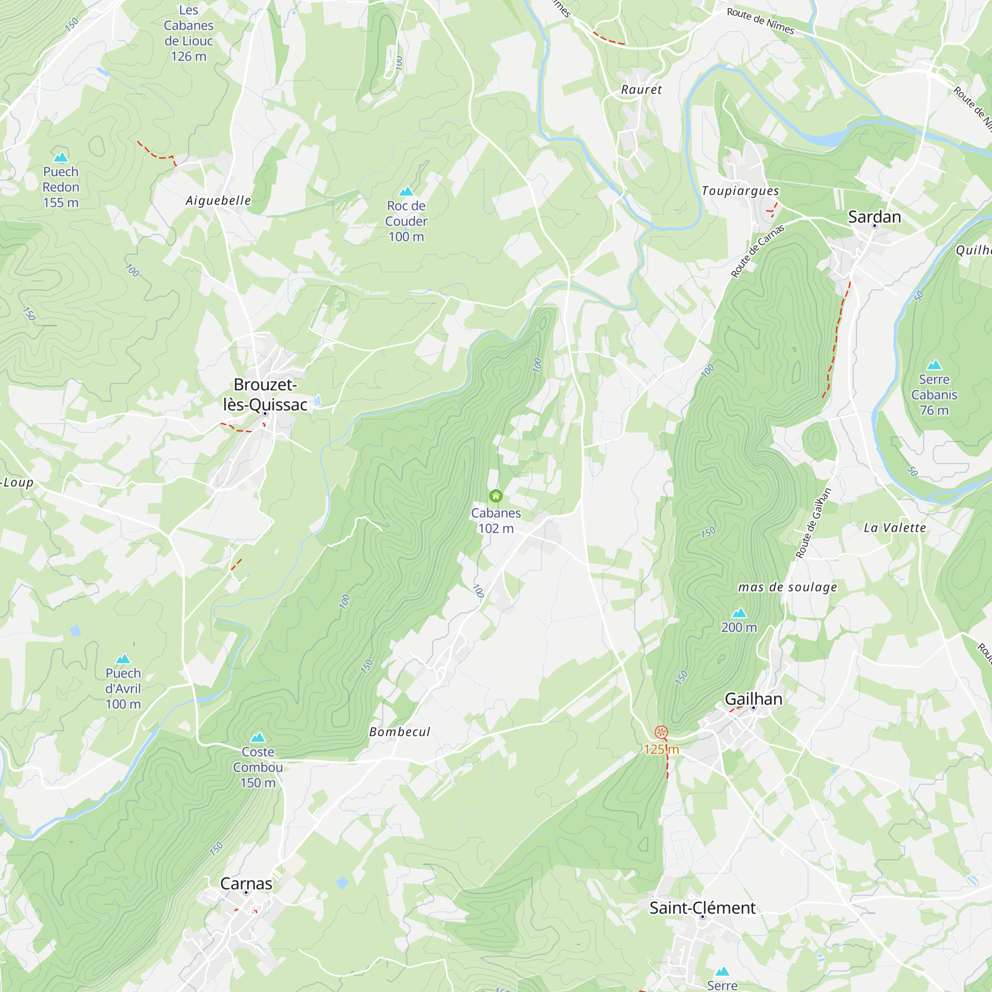 Cabanes map