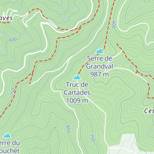 Map of Truc de Cartades