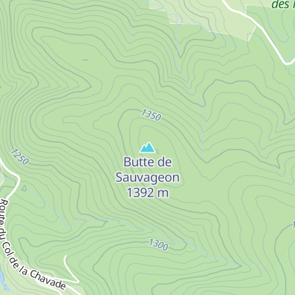 Map of Butte de Sauvageon