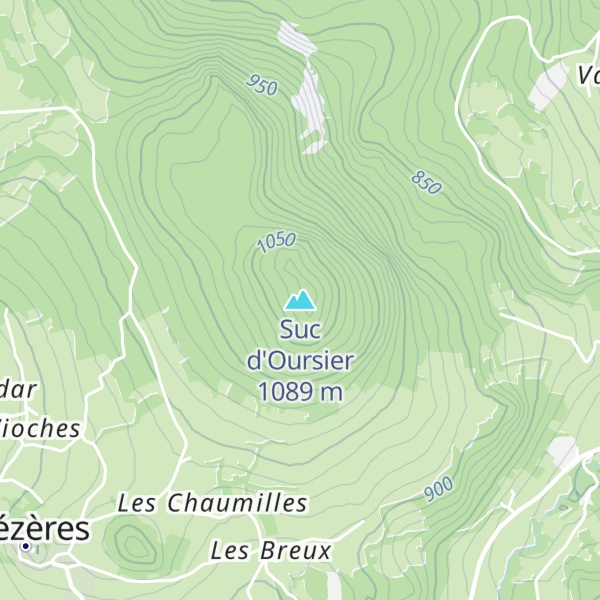 Map of Suc d'Oursier