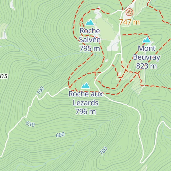 Map of Roche aux Lezards