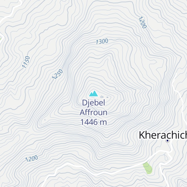 Map of Djebel Affroun