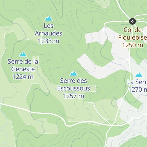 Map of Serre des Escoussous