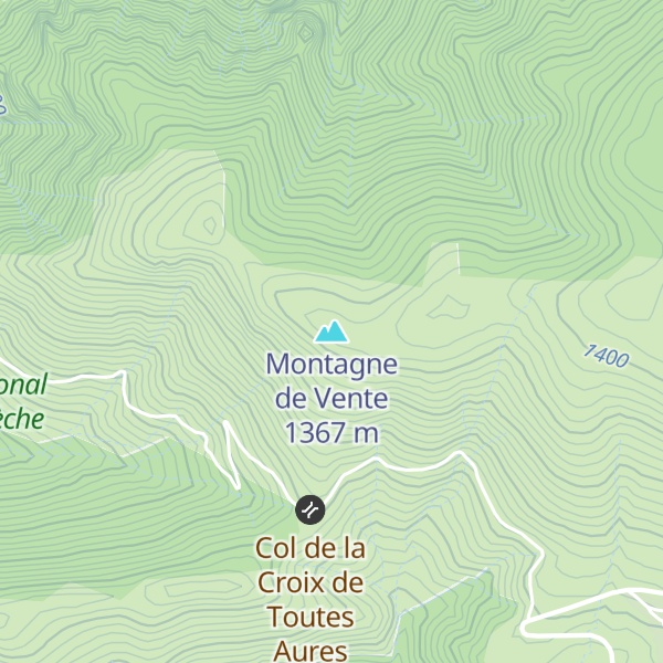 Map of Montagne de Vente