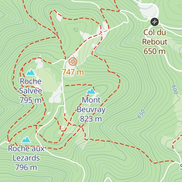 Map of Mont Beuvray