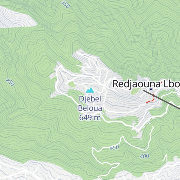 Map of Djebel Beloua
