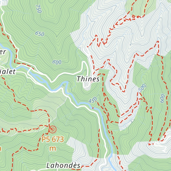 Map of Gîte d'étape communal de Thines