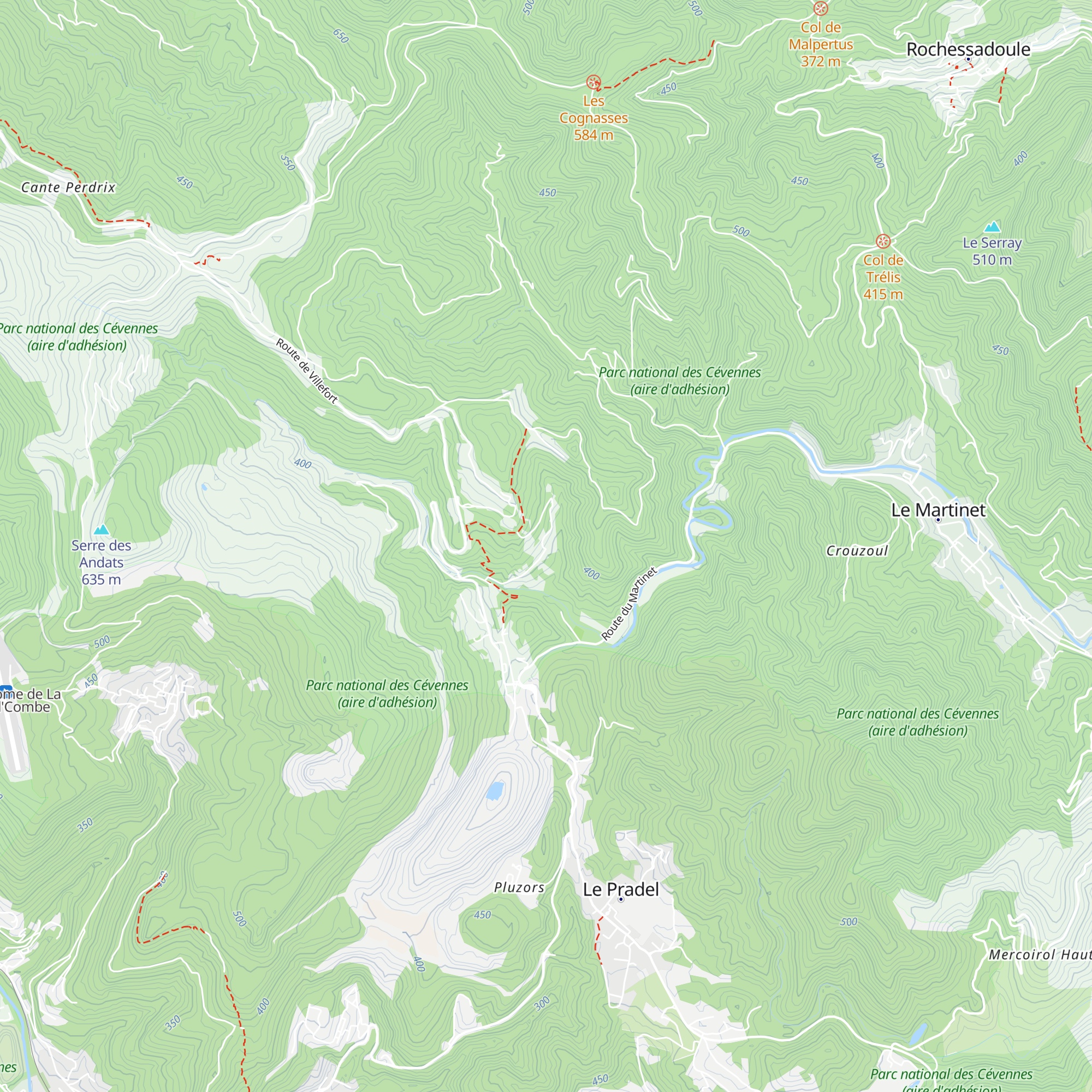 Gîtes des Mènes map