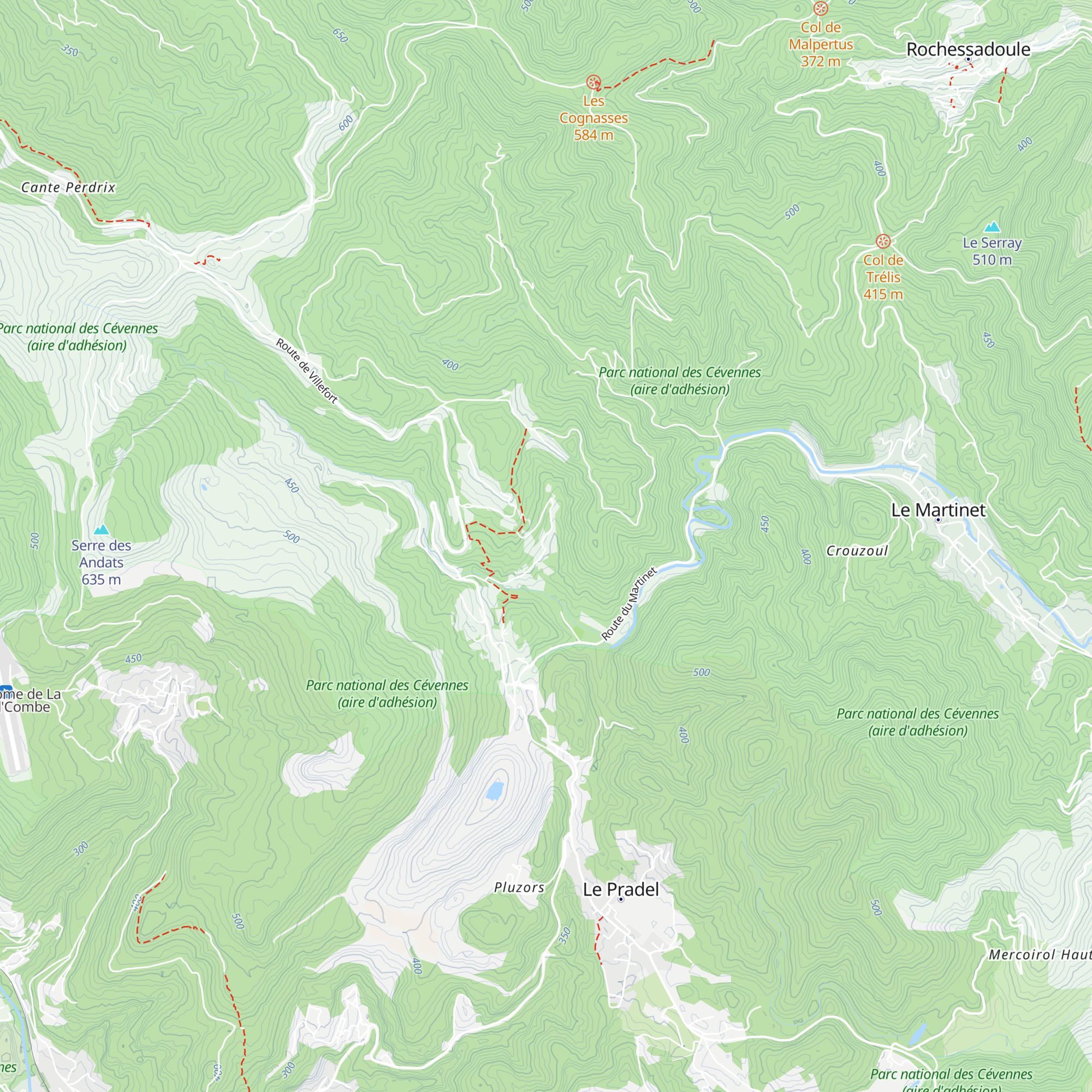 Gîtes des Mènes map