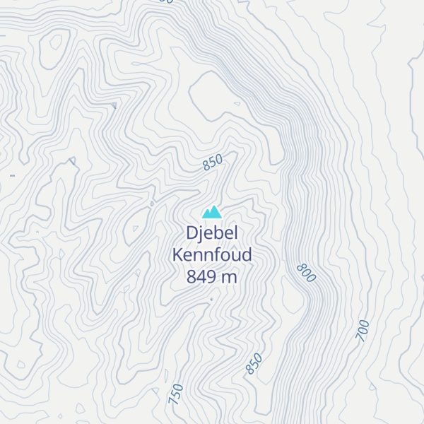 Map of Djebel Kennfoud
