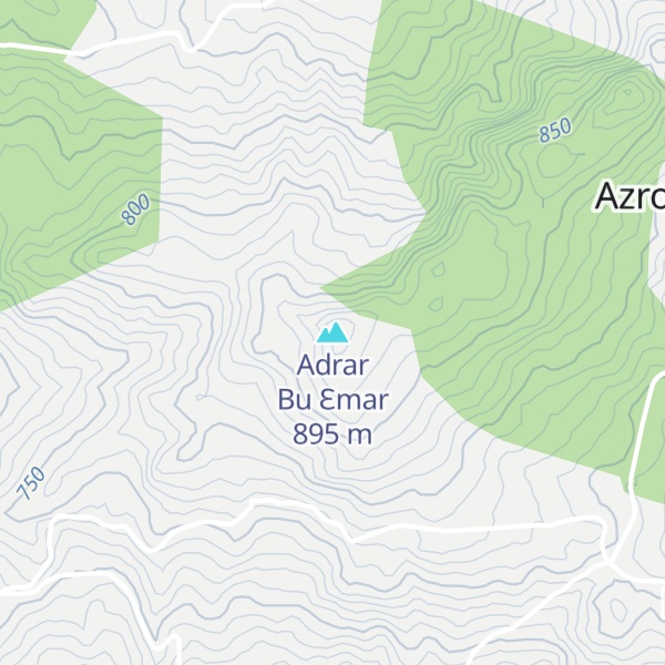 Map of Adrar Bu Ɛmar