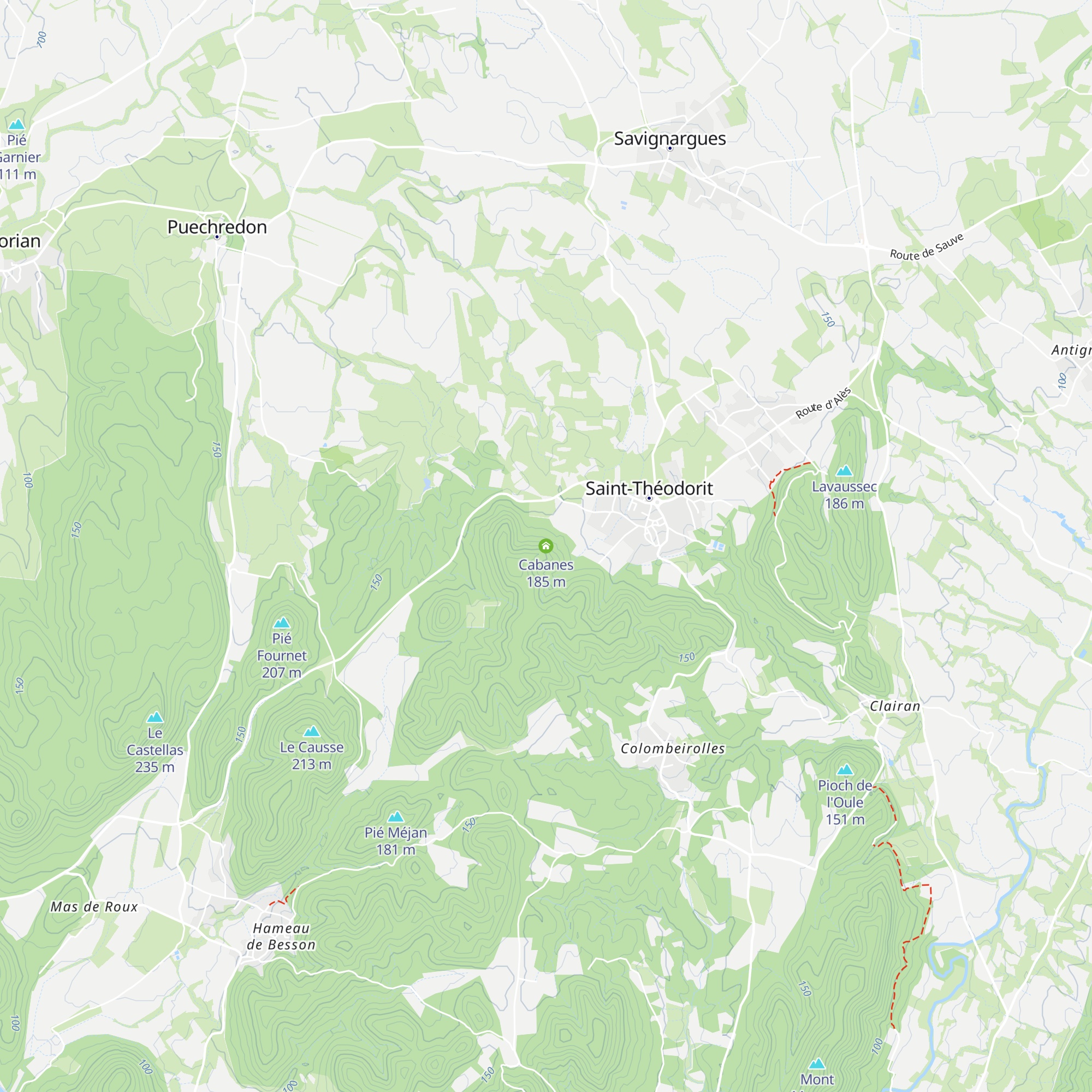 Cabanes map
