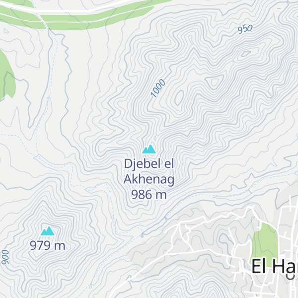 Map of Djebel el Akhenag