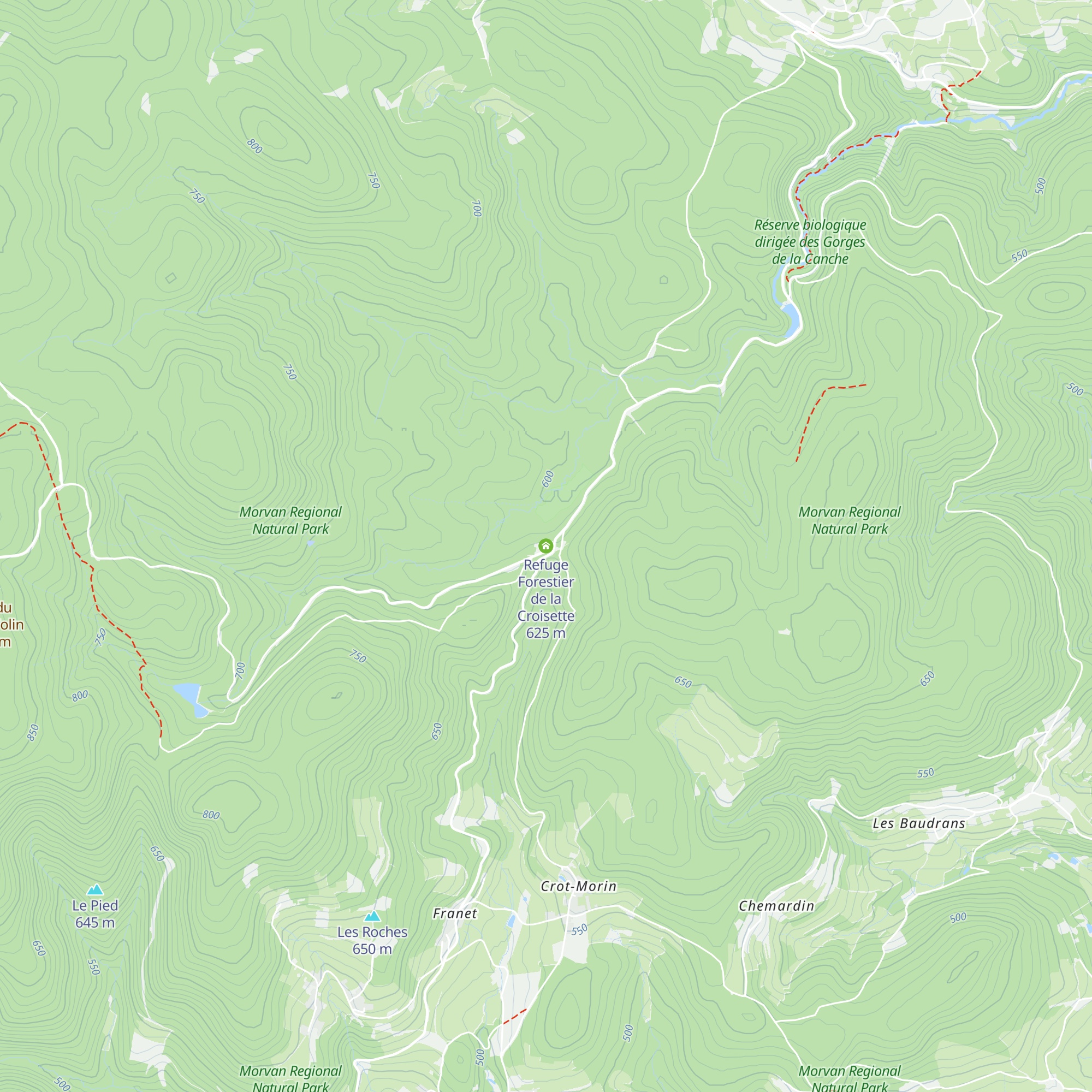 Refuge Forestier de la Croisette map
