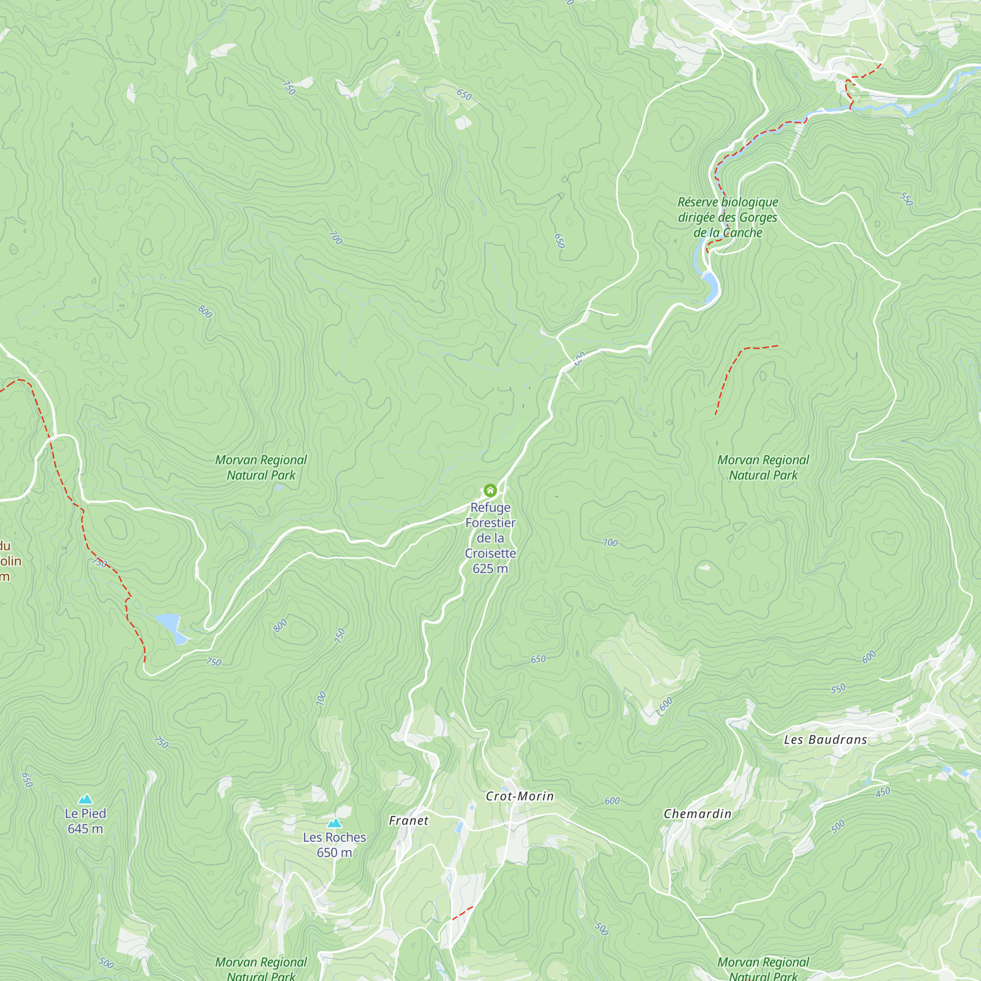 Refuge Forestier de la Croisette map