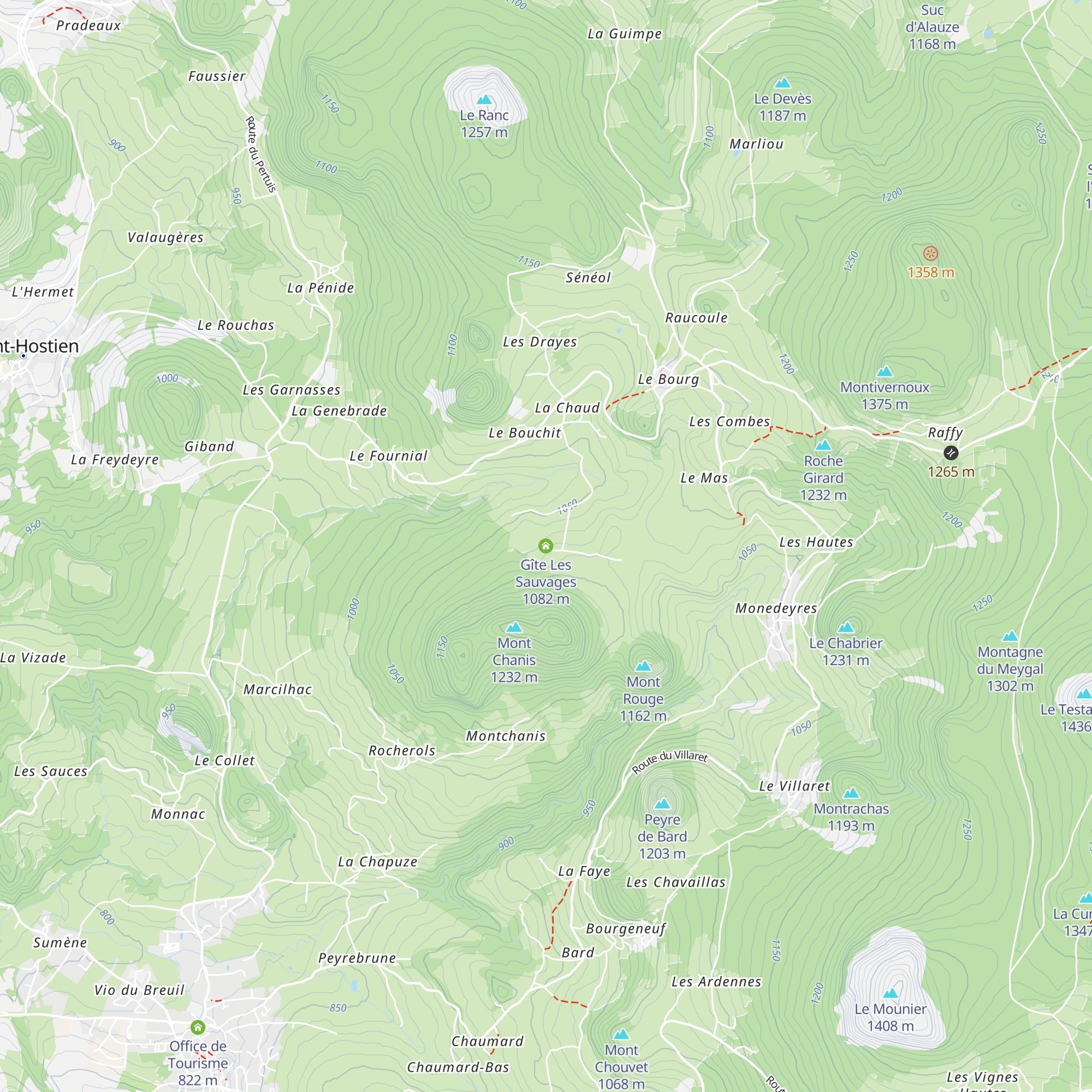 Gîte Les Sauvages map