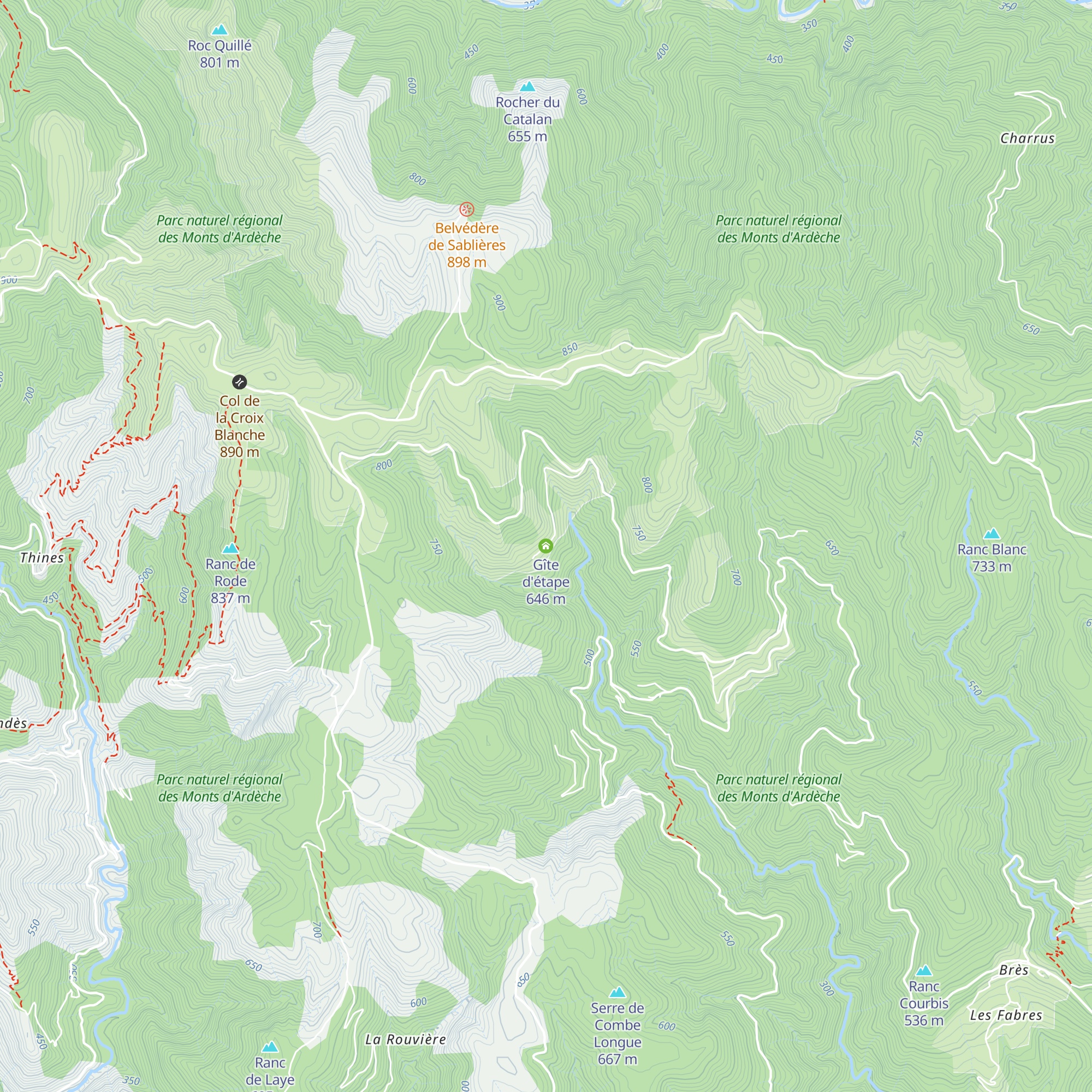 Gîte d'étape map