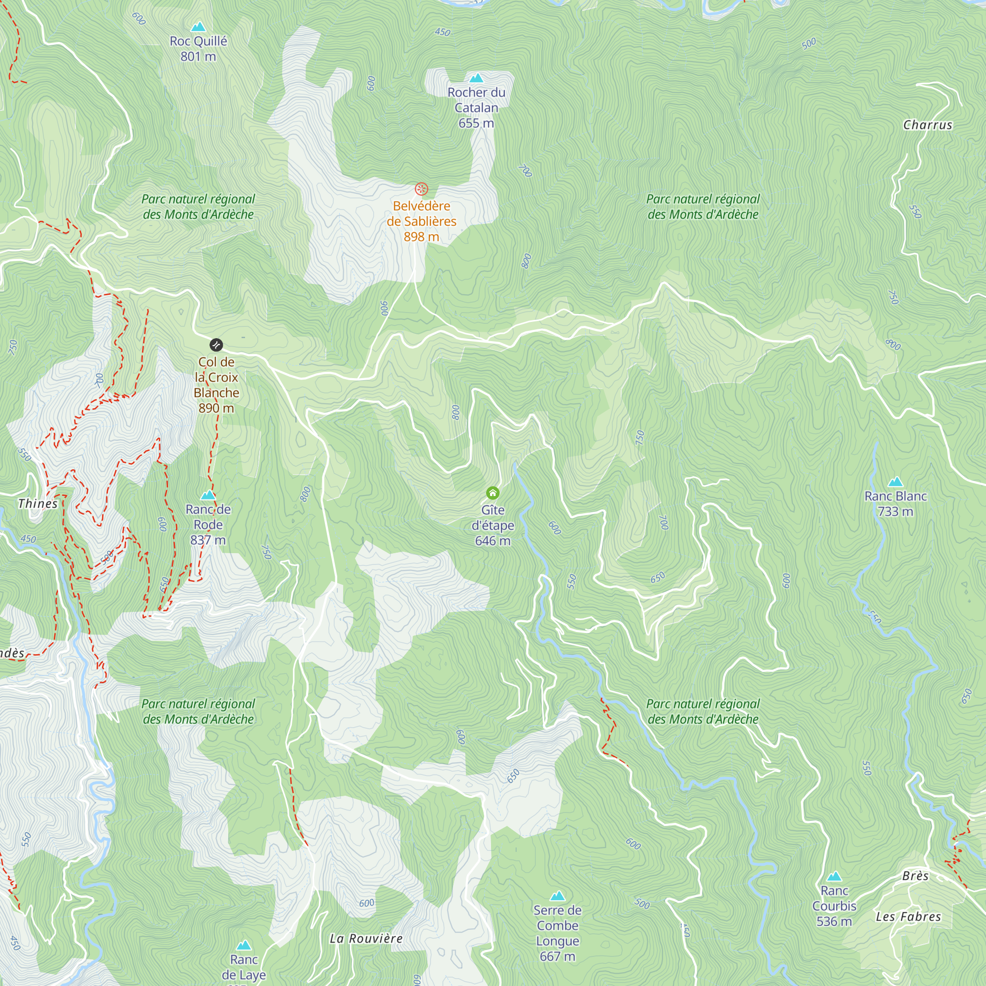 Gîte d'étape map