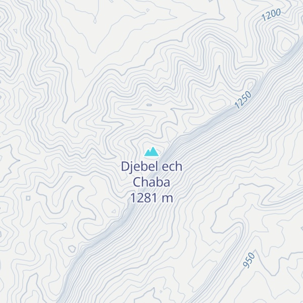 Map of Djebel ech Chaba
