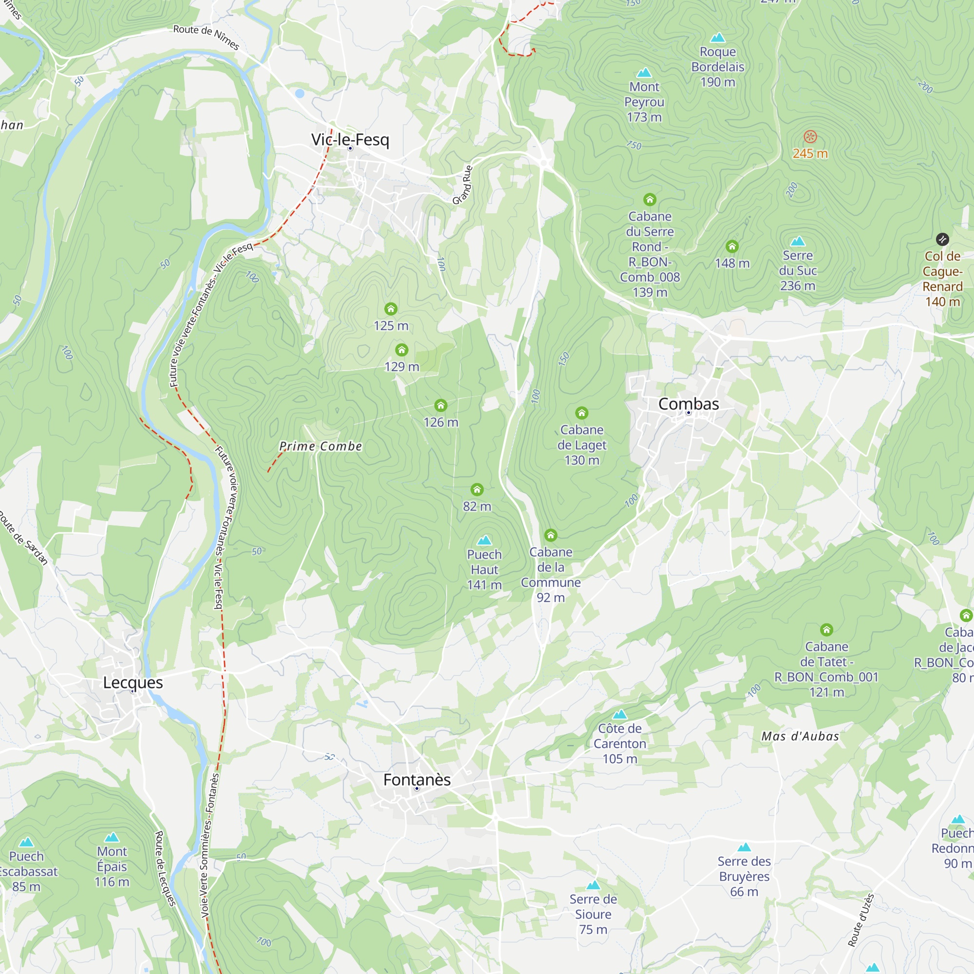 Cabane de Parané map