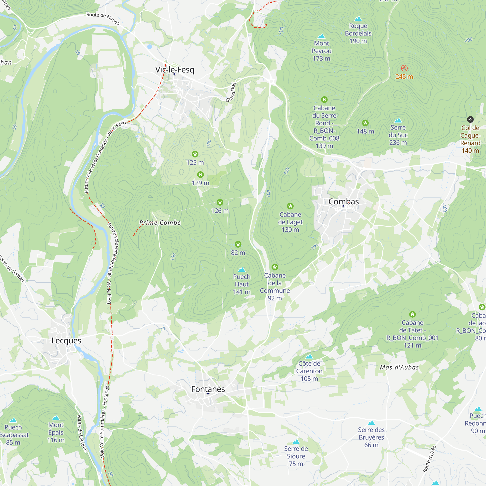 Cabane de Parané map
