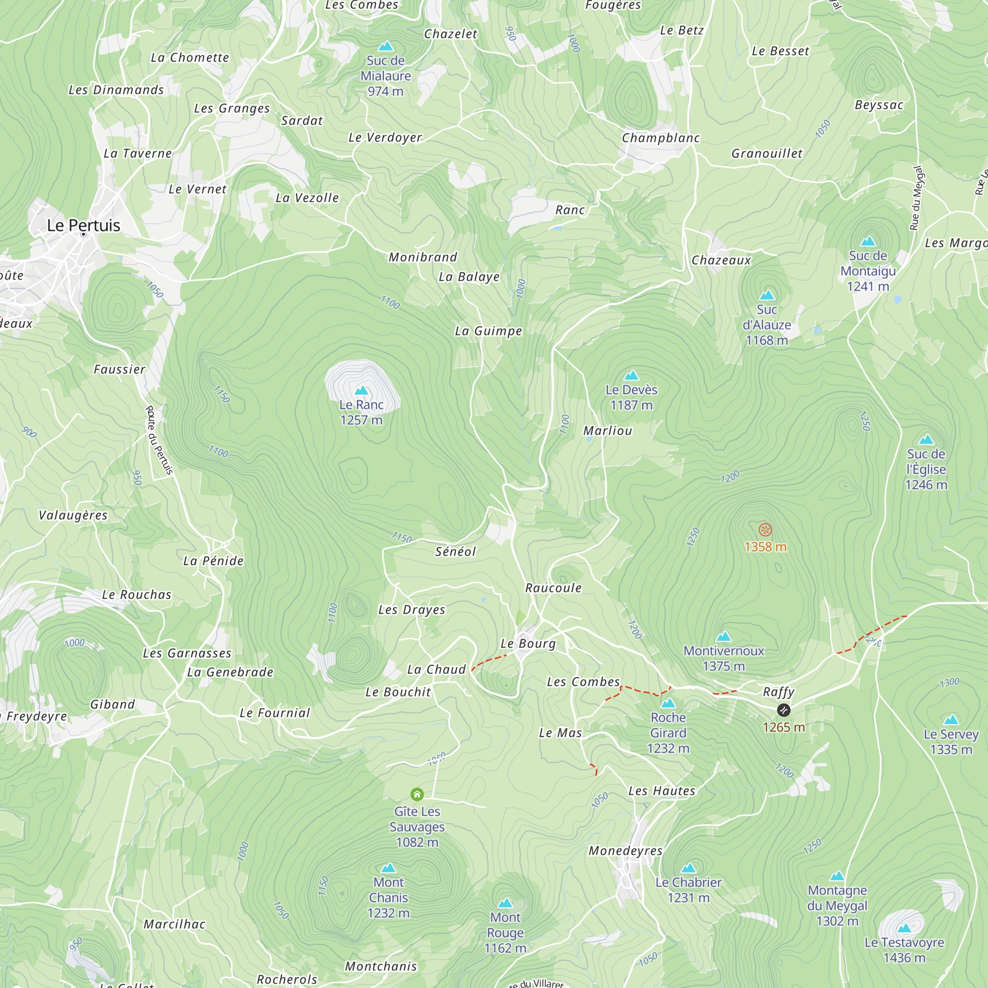 Gîte La Bessaille map