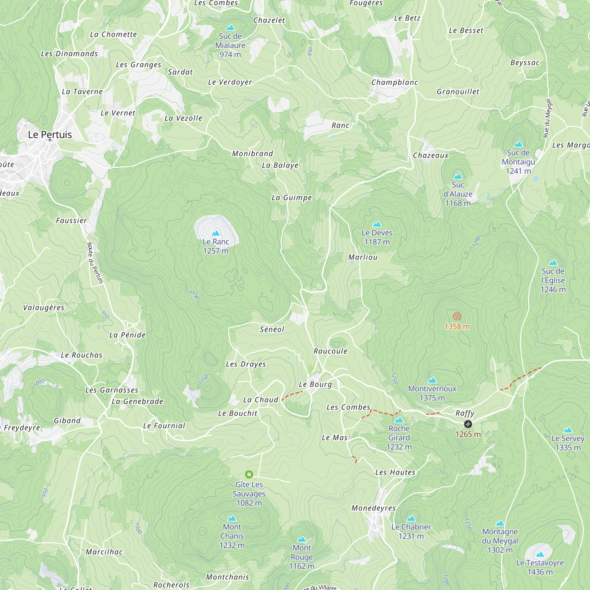 Gîte La Bessaille map