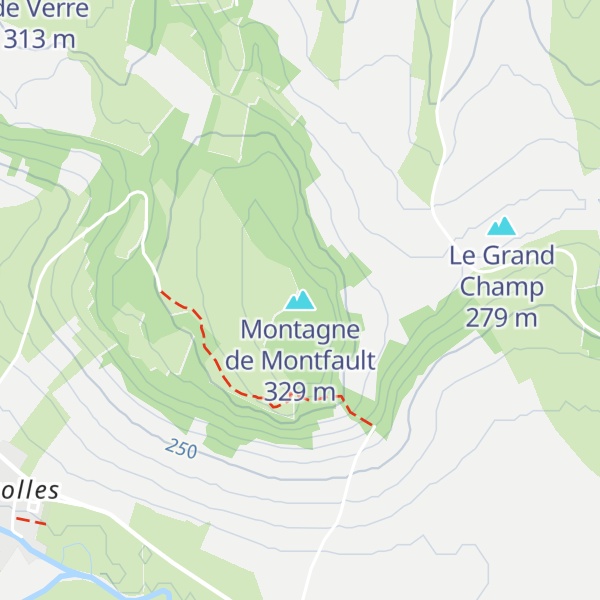 Map of Montagne de Montfault