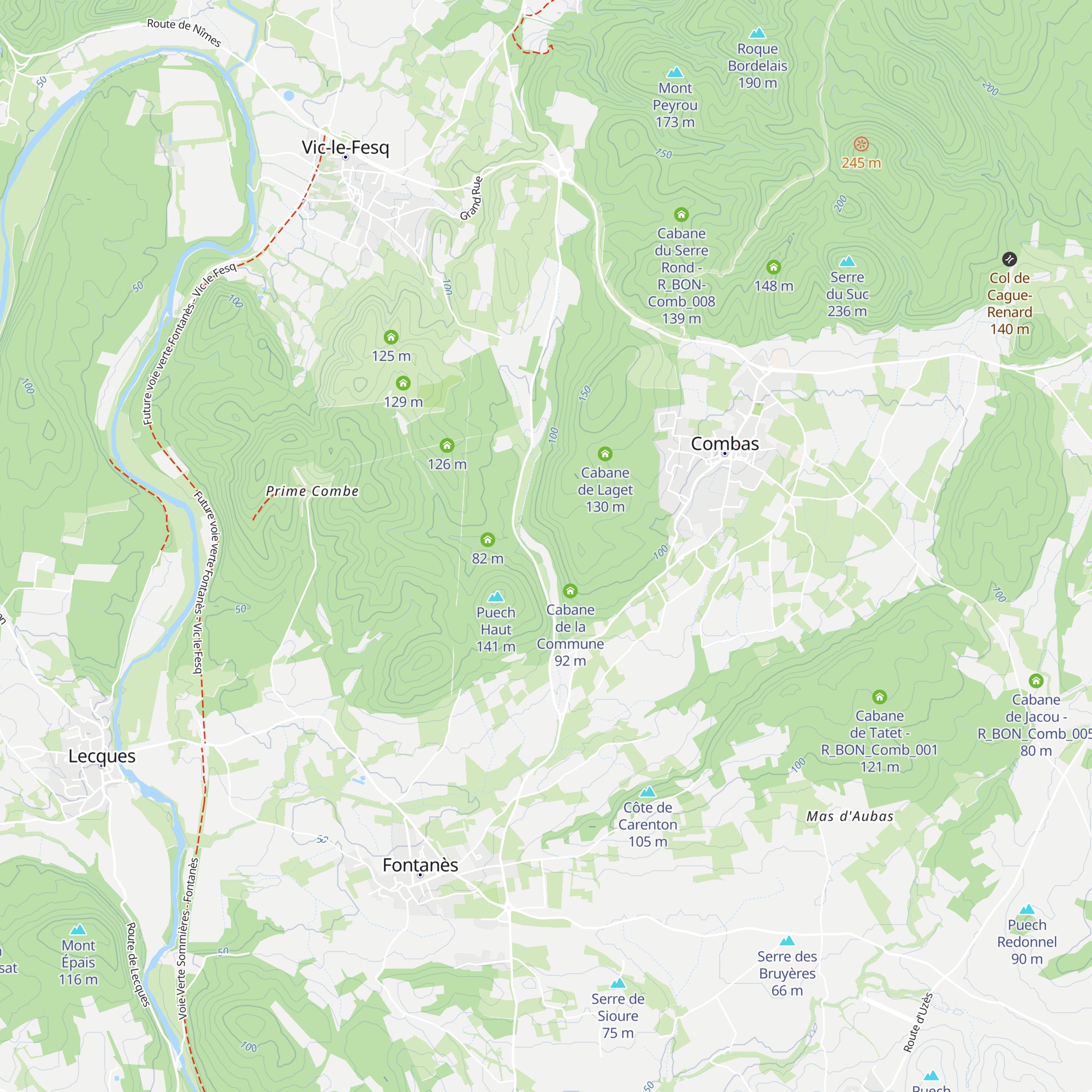 Cabane de Seguin map