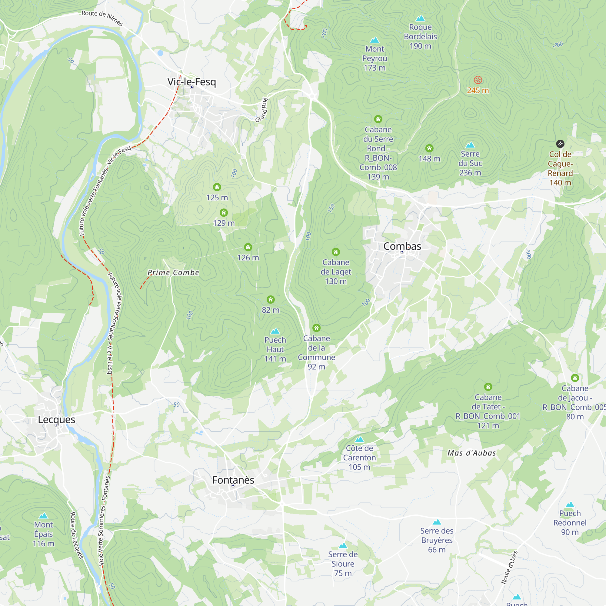 Cabane de Seguin map