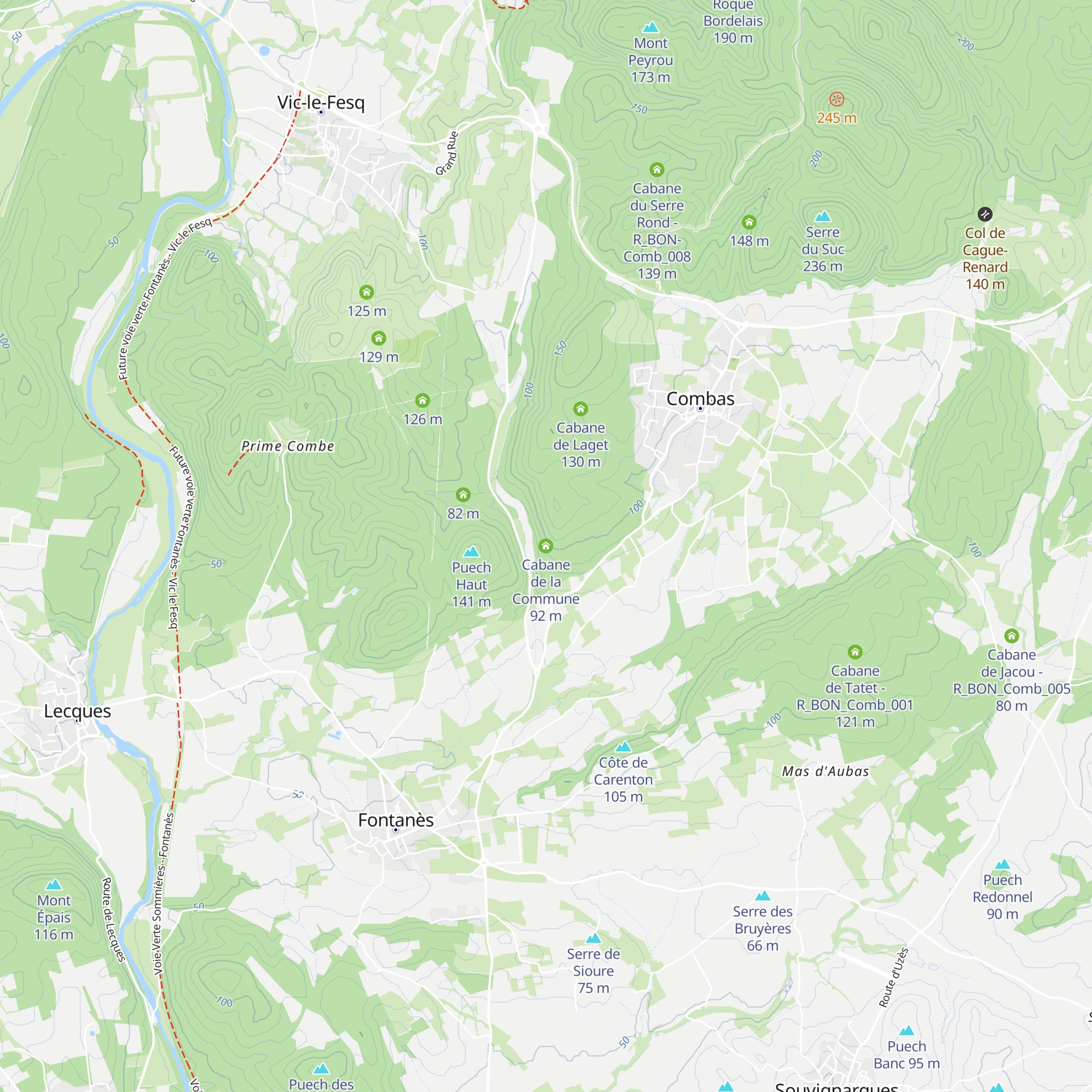 Cabane de la Commune map