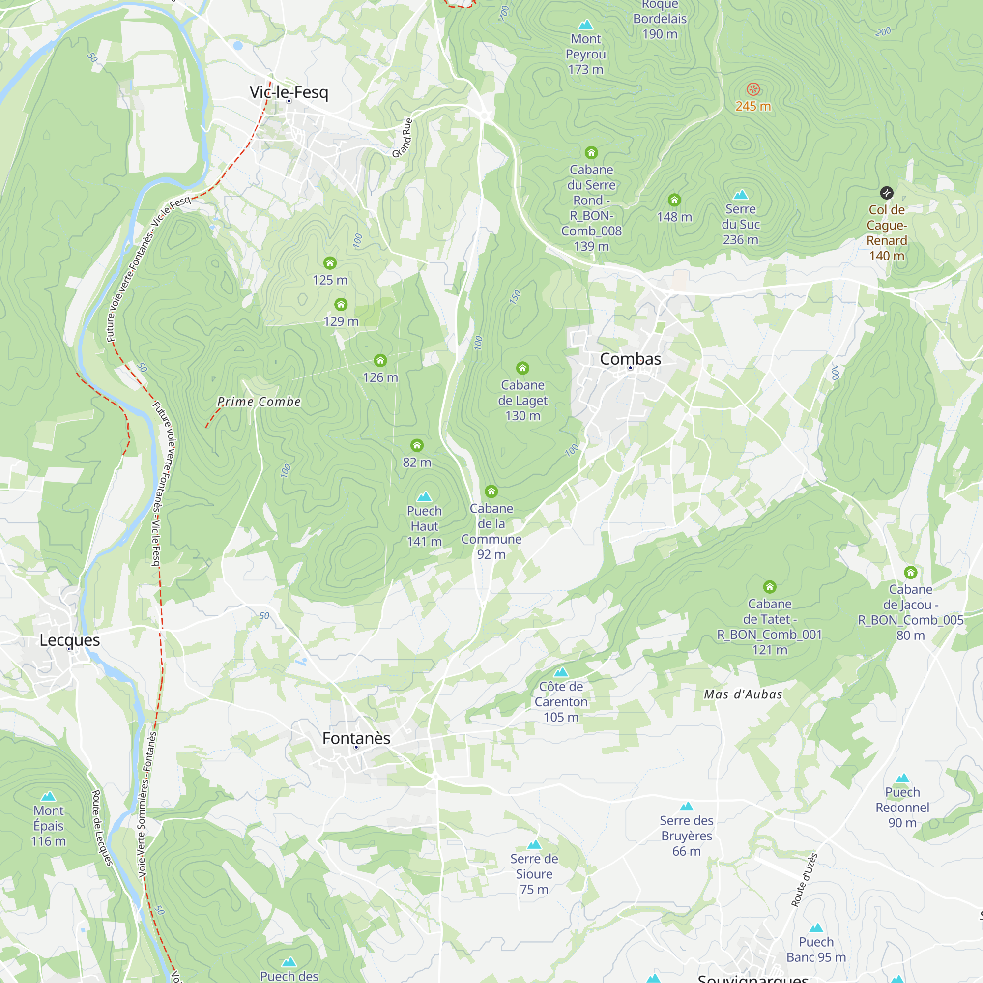 Cabane de la Commune map